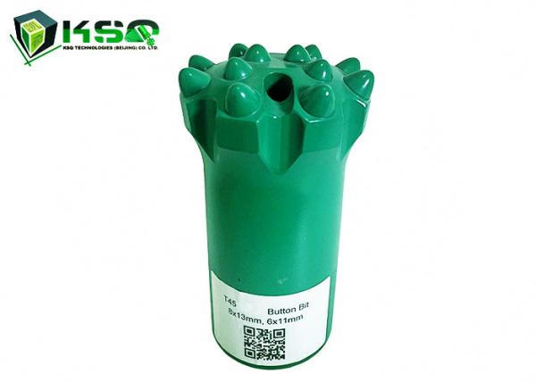 Heavy Duty Top Hammer Drill Bits Thread Button Bit T45 89mm 35 Degree Gauge