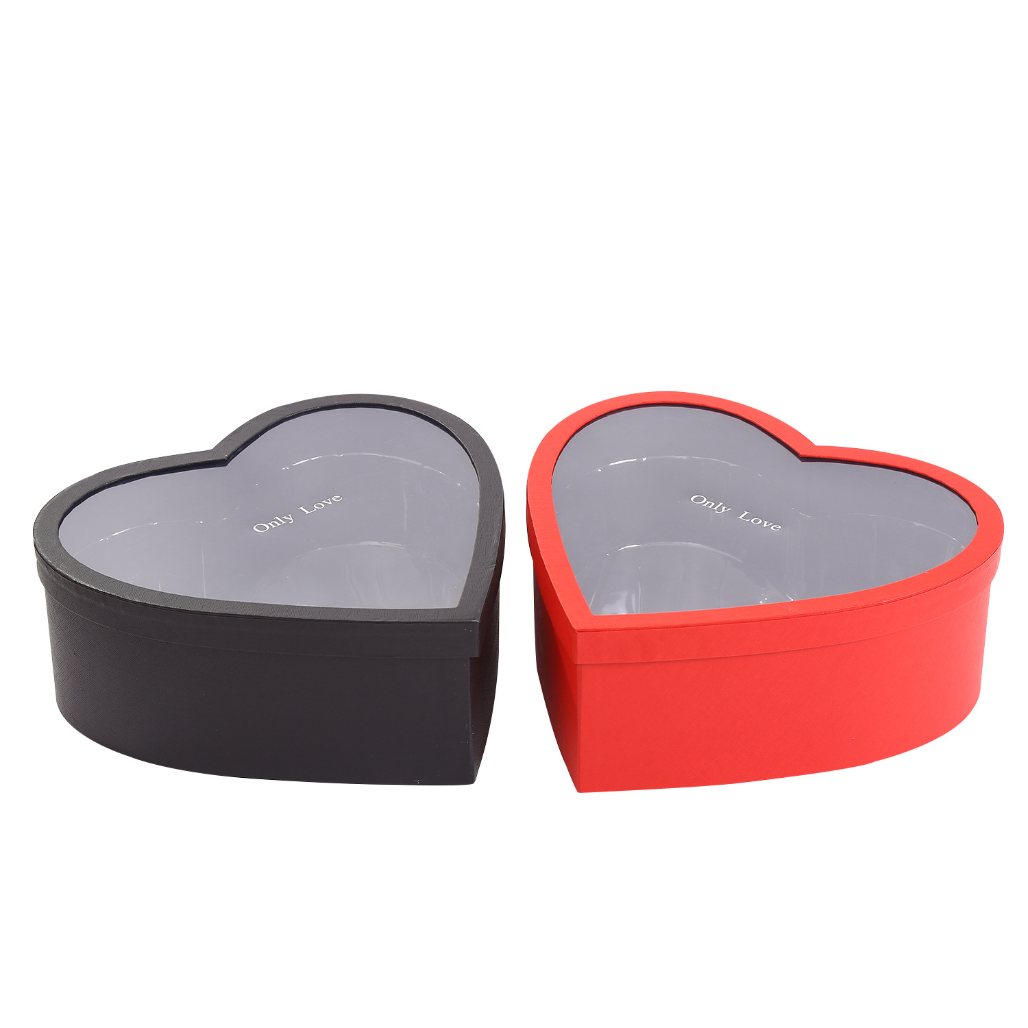 Custom Heart-shaped Rose Packaging Transparent Cover for Luxury Mothers Day Gift Boxes