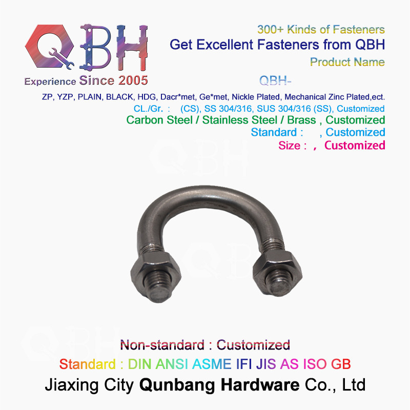 4.8 304 316 Stainless Steel Square U Bolts Stamping