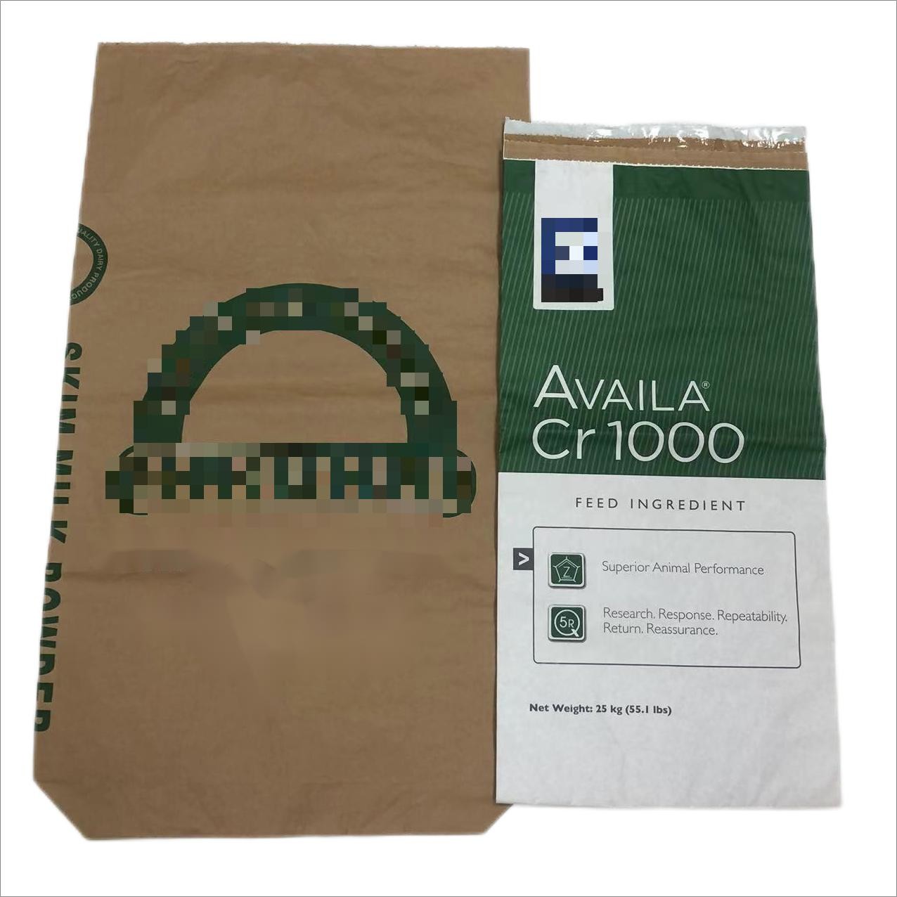 Custom Printed Multiwall Paper Bags Kraft Bag With Built In PE