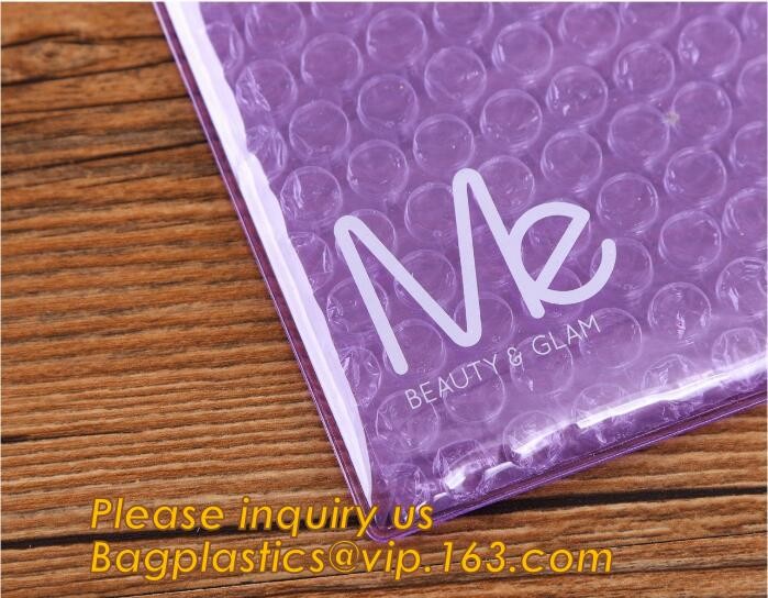 air mail metallic holographi rose gold bubble padded mailer / Zip lockkk bubble bag/ slider bubble bag,Holographic Factory
