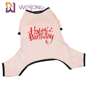 China Spring / Summer Birthday Pet Pajama CVC Jersey Puppy Pajamas on sale