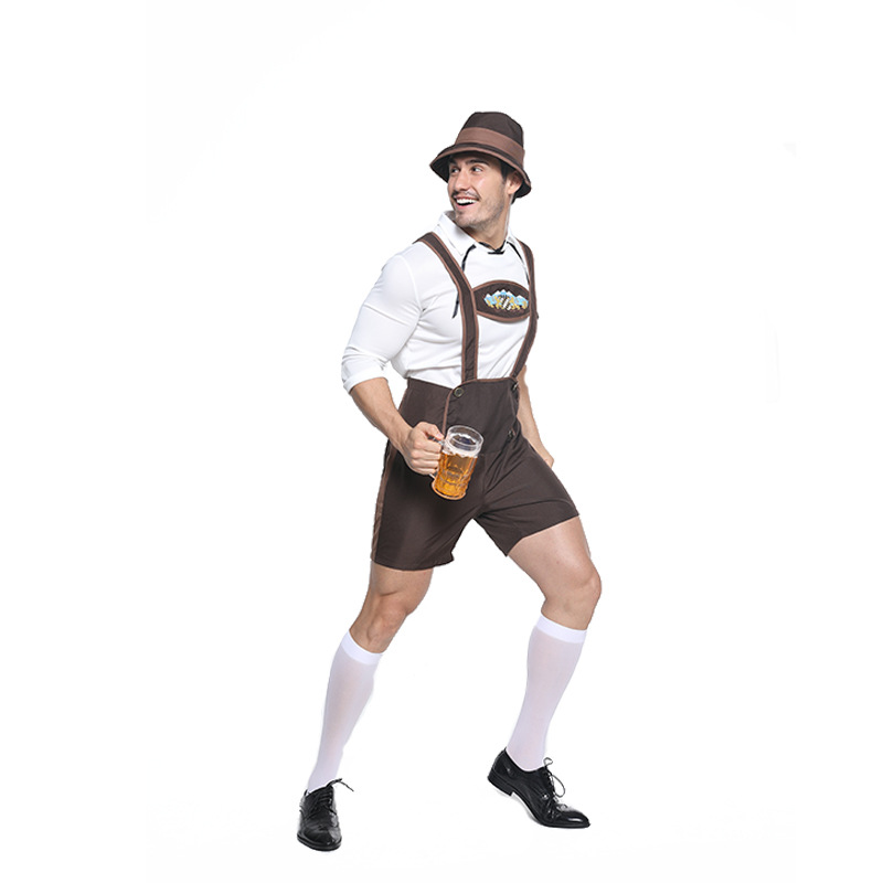 Bavarian German Beer Festival Cosplay Adult Plus Size Halloween Costumes Set with Hat