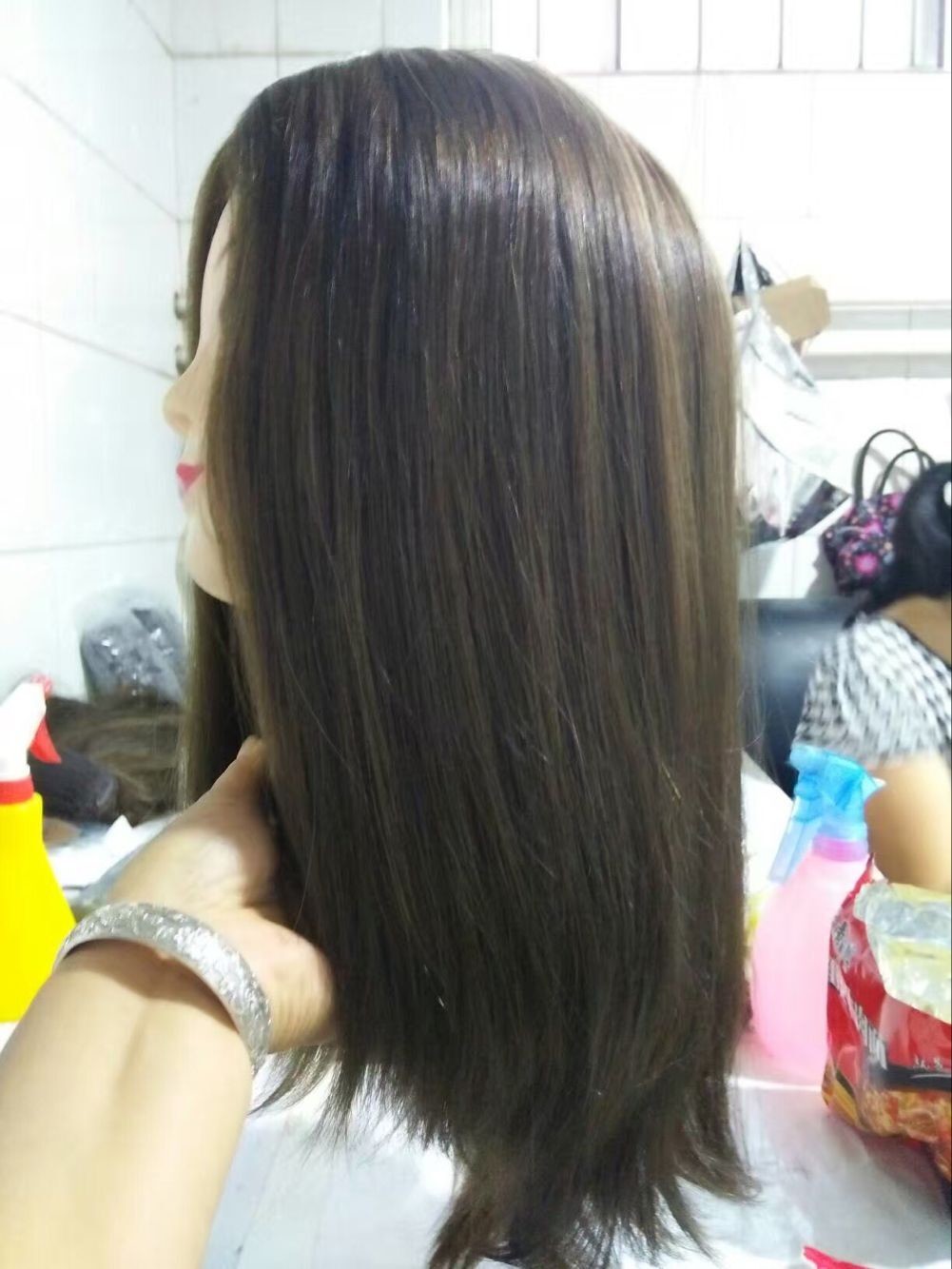 Qingdao Supplier 100% European 100% Cuticle Virgin Hair Kosher Wigs Silky Straight