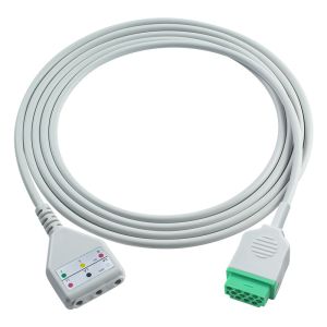 China GE ECG Trunk Cable Din Style 3lead Leadwires Cable 1.30M on sale
