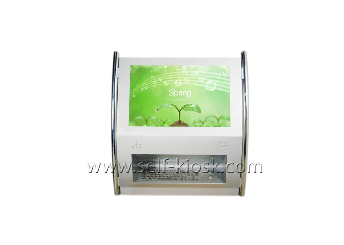 Space Saving Interactive Wall Mounted Computer Kiosk With Metal Keyboard Manufactures