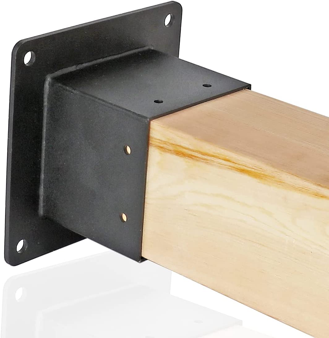 Dacromet Electrophoretic Paint 3.5x3.5 inch Square Flange Post Anchor Base with Screws