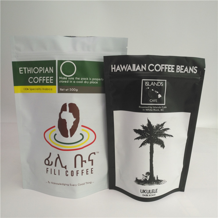 Doypack Coffee Beans Tea Bags Packaging Biodegradable Bags For Powder Products