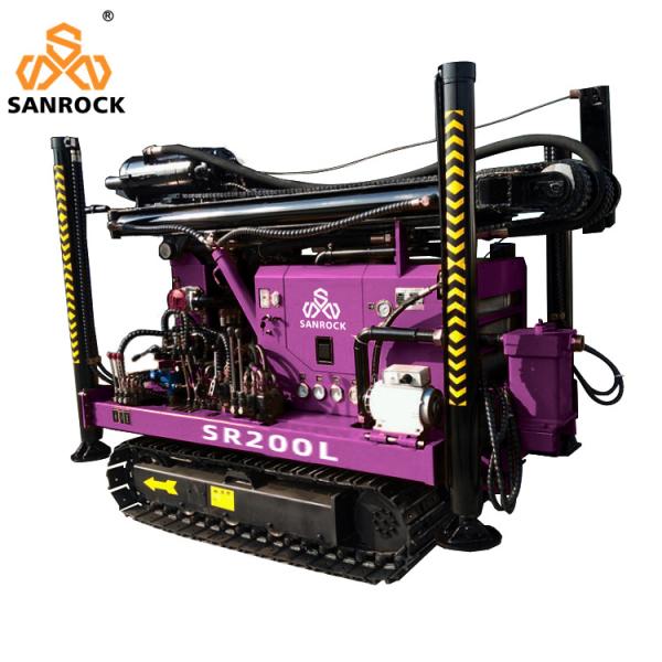 Crawler Water Borehole Drilling Equipment 200Meters Deep Water Well Drilling