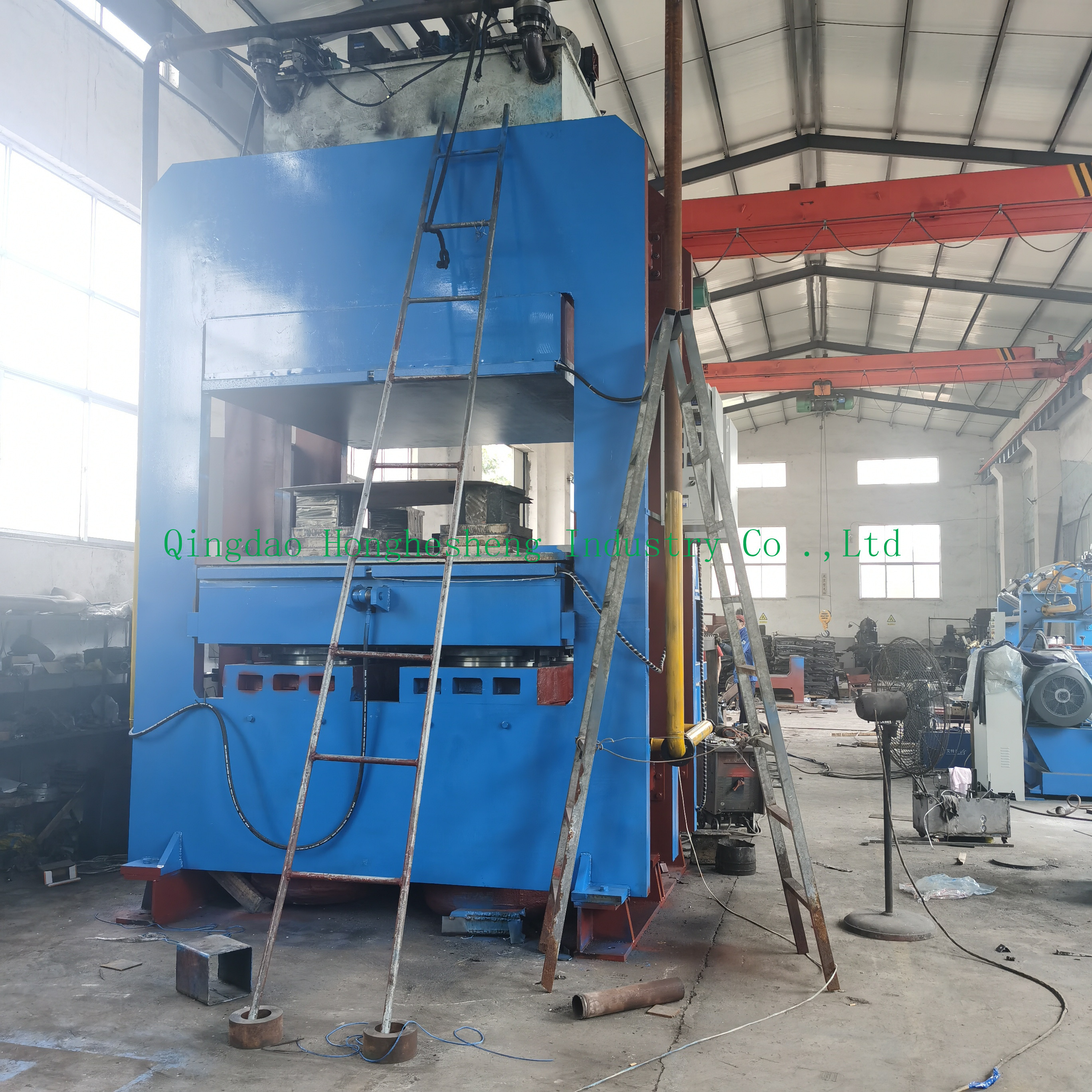 Full Auto Rubber Flooring Mat Making Machine / Non-Slip Mat Vulcanizing Press