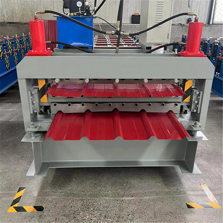 Automated PPGI material Double Layer Roll Forming Machine Color Steel Tile Making Machine
