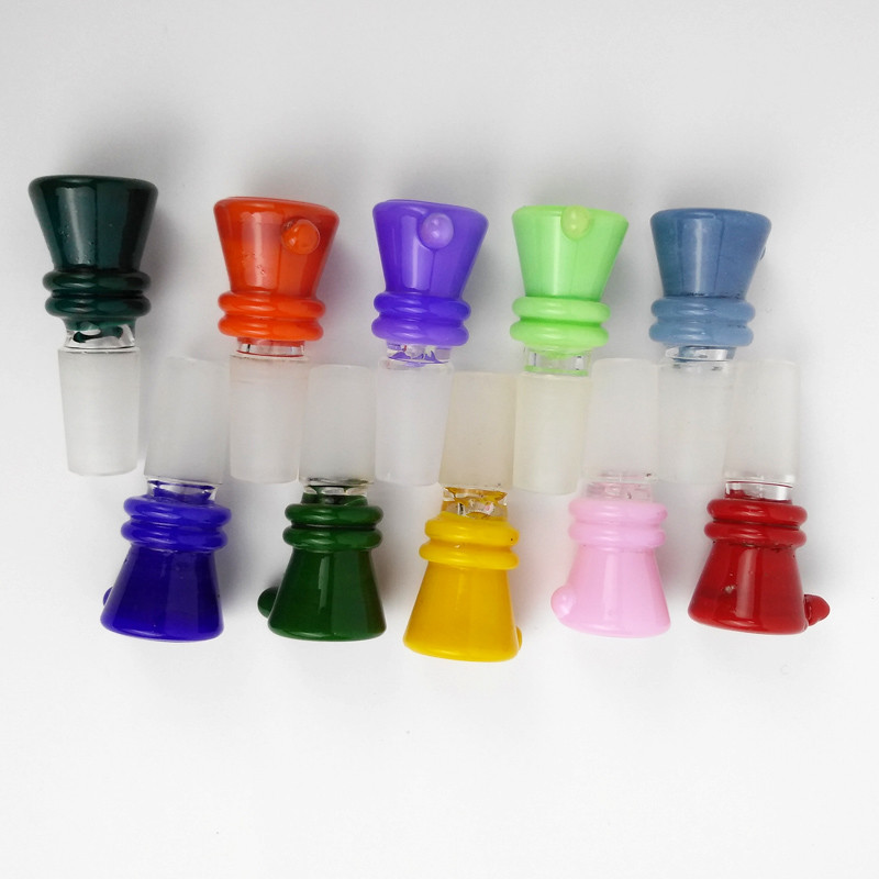Thick Bong Spare Parts Glass Bong Slides With Handle Bowl Funnel Male Hourglass