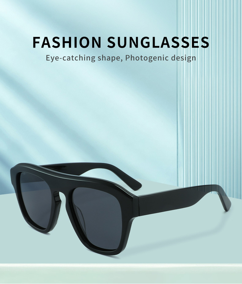 Unisex Thick Oversized Polarized Acetate Sunglasses Acetate Eyewear Frames