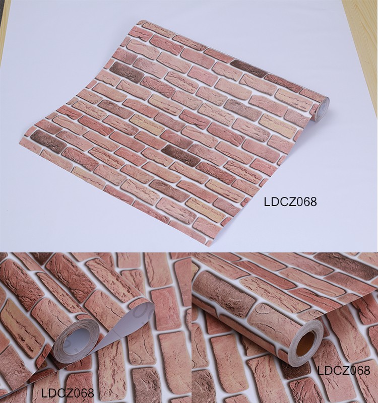 5m Roll 3D Effect Brick Stone Wallpaper Waterproof 3D Brick Wall Stickers