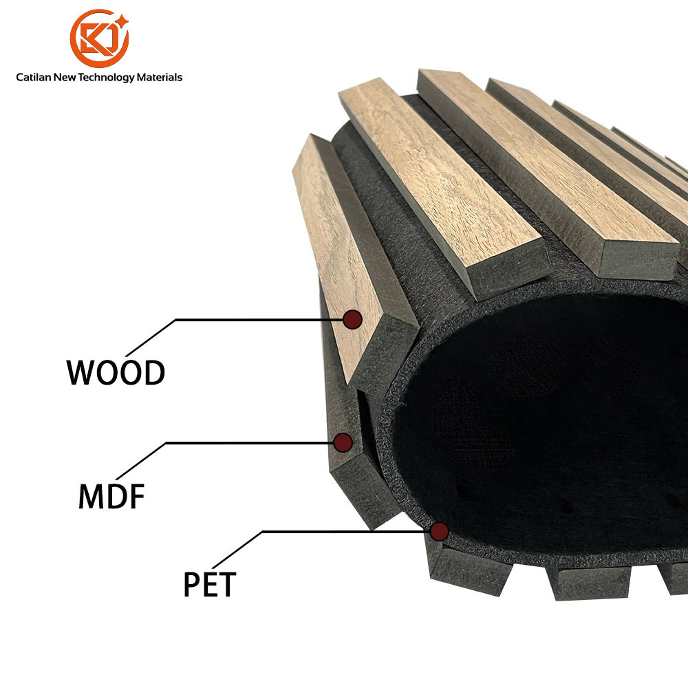 Premium 3D Wood Veneer Flexible Curved MDF Wave Panel for Acoustic Wall Decor