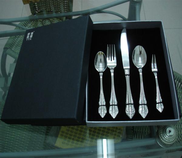 OEM High quality TTX stainless steel cutlery gift set/firve pcs set/knife fork