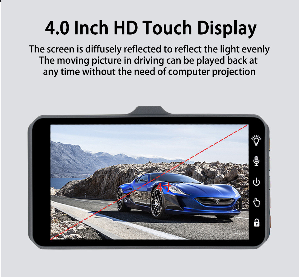 ODM High Sensitivity 1080p Full HD Dash Cam Side View Recorder With CMOS Sensor