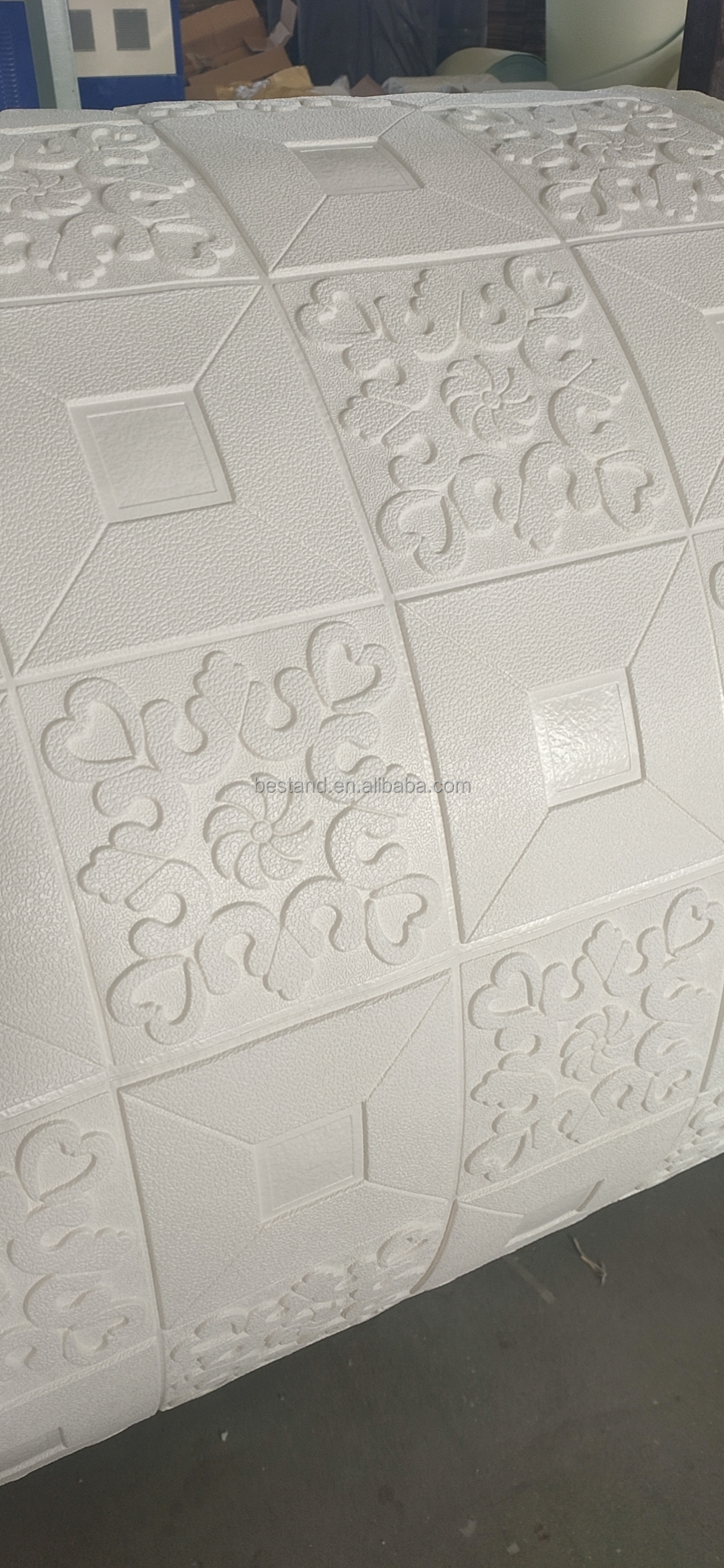 Geometric 3D PE Foam Wallpaper Green Waterproof Self Adhesive 3D Foam Wall Stickers
