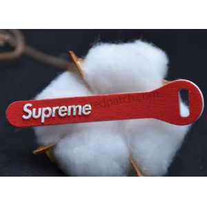 OEKO-TEX 2mm Relief Screen Printed Patches 2D Twill Fabric Labels