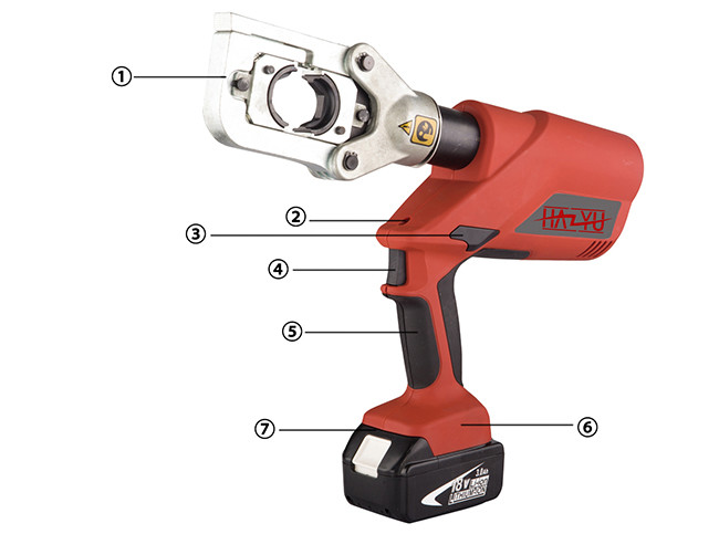 Lineman Tools Battery Crimping Tool With Cutting Crimping Punching Die