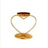 Buy cheap Gold metal wire heart shape decorative metal candle holder with glass tealight from wholesalers