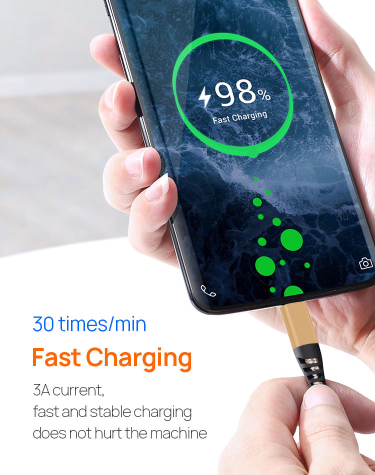 High Speed 3m 3A USB 3.0 Charging Cable For Data Transfer