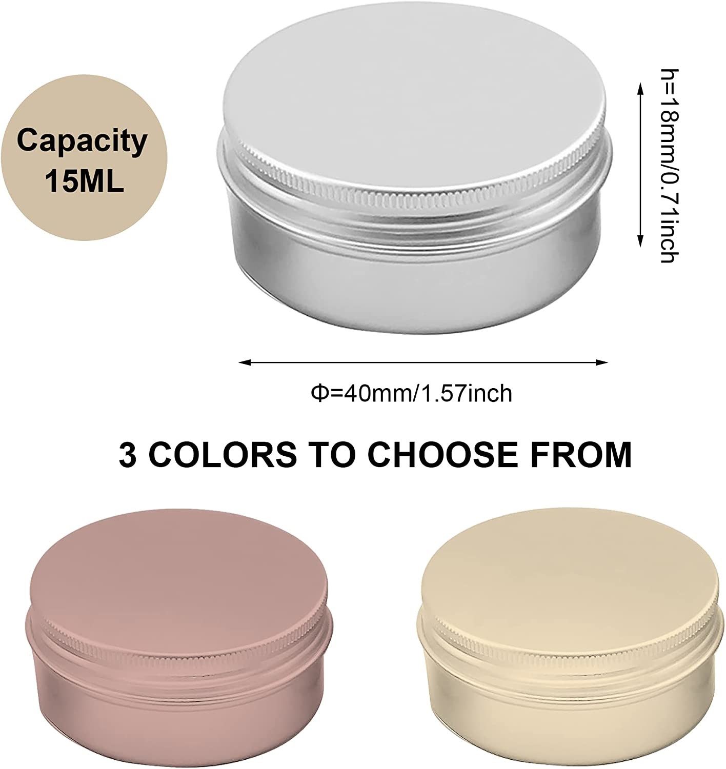 Square Snap Lid Tin Aluminum Jar Cosmetic Candle Packaging Box
