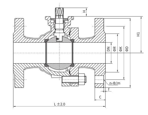Xt Stainless Steel High Platform Flanged Ball Valve (PN16)