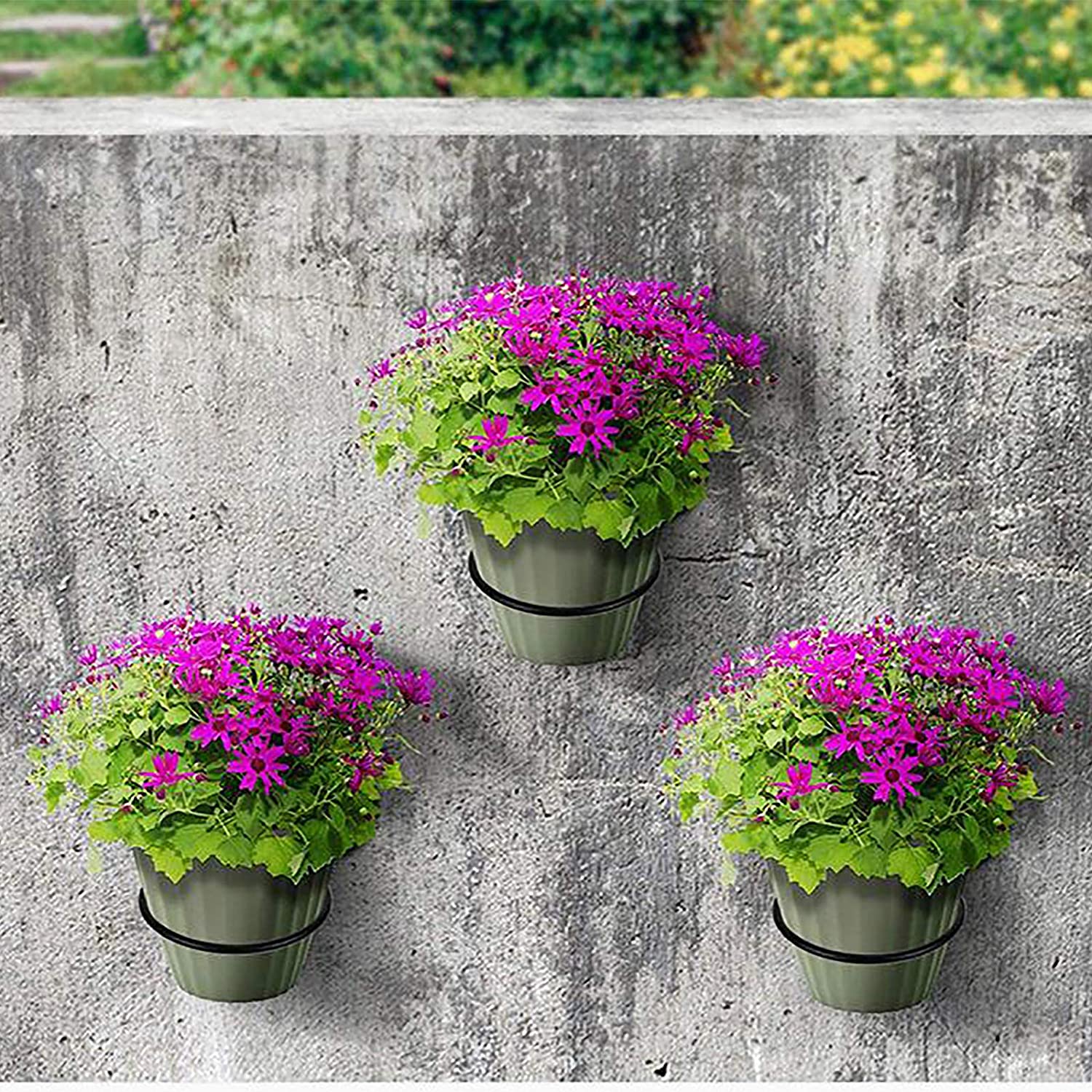Standard Wall Mounted Pot Rack Flower Pot Hook Ring Foldable Bracket For Home Garden