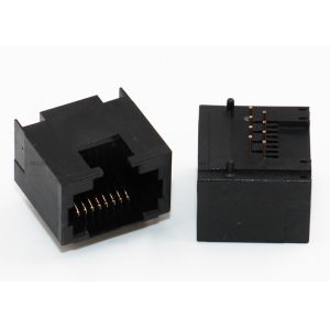 Black 1000 Base T RJ45 Modular Jack MJ3288-B011-HRN1