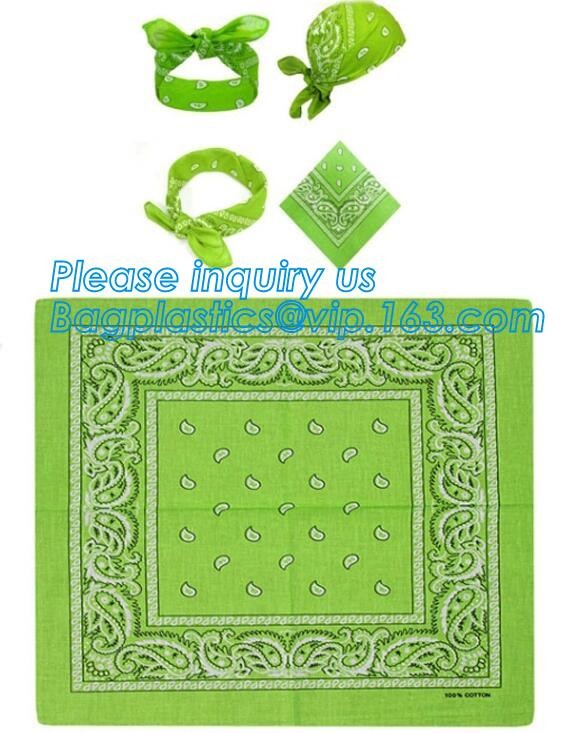 Hot sale fashion design printing multifunctional custom cheap 100% cotton bandana,microfiber plain custom made bandana
