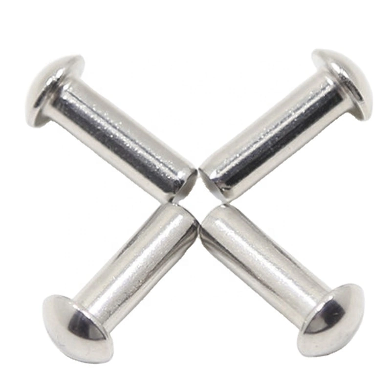 10/50PCS M0.8 M1 M1.2 M1.4 M1.6 M2 M2.5 M3 M4 M5 M6 A2-70 304 Stainless Steel Button Round Head Solid Rivet Self Plugging GB867