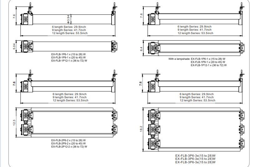 3000k-6500k Explosion Proof LED Lights ATEX 15-28W