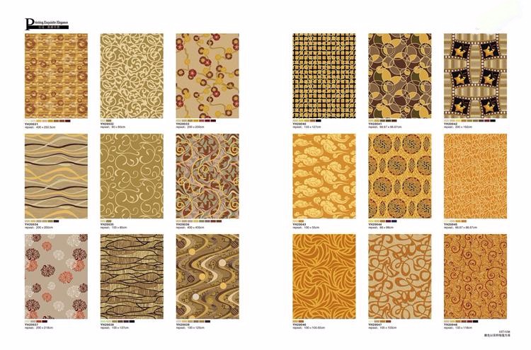 Bedroom Nylon Polyester Carpet / Long Lasting Carpet Embroidered Design