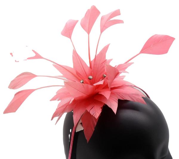 Trendy Stripped Goose Feather Flower Headband with International Shipping