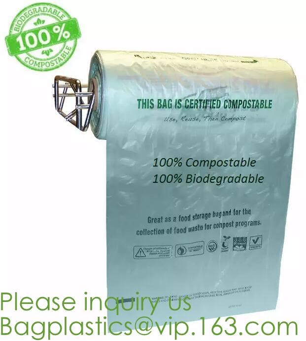Eco-friendly Roll Compostable Plastic Bag Drawstring Biodegradable Garbage Bags,cornstarch custom compostable biodegrada