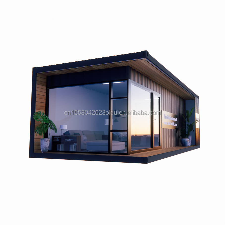 Container Houses Prefabricated Casas Customized Color Wooden Glass Sunroom House Prefab Container Homes