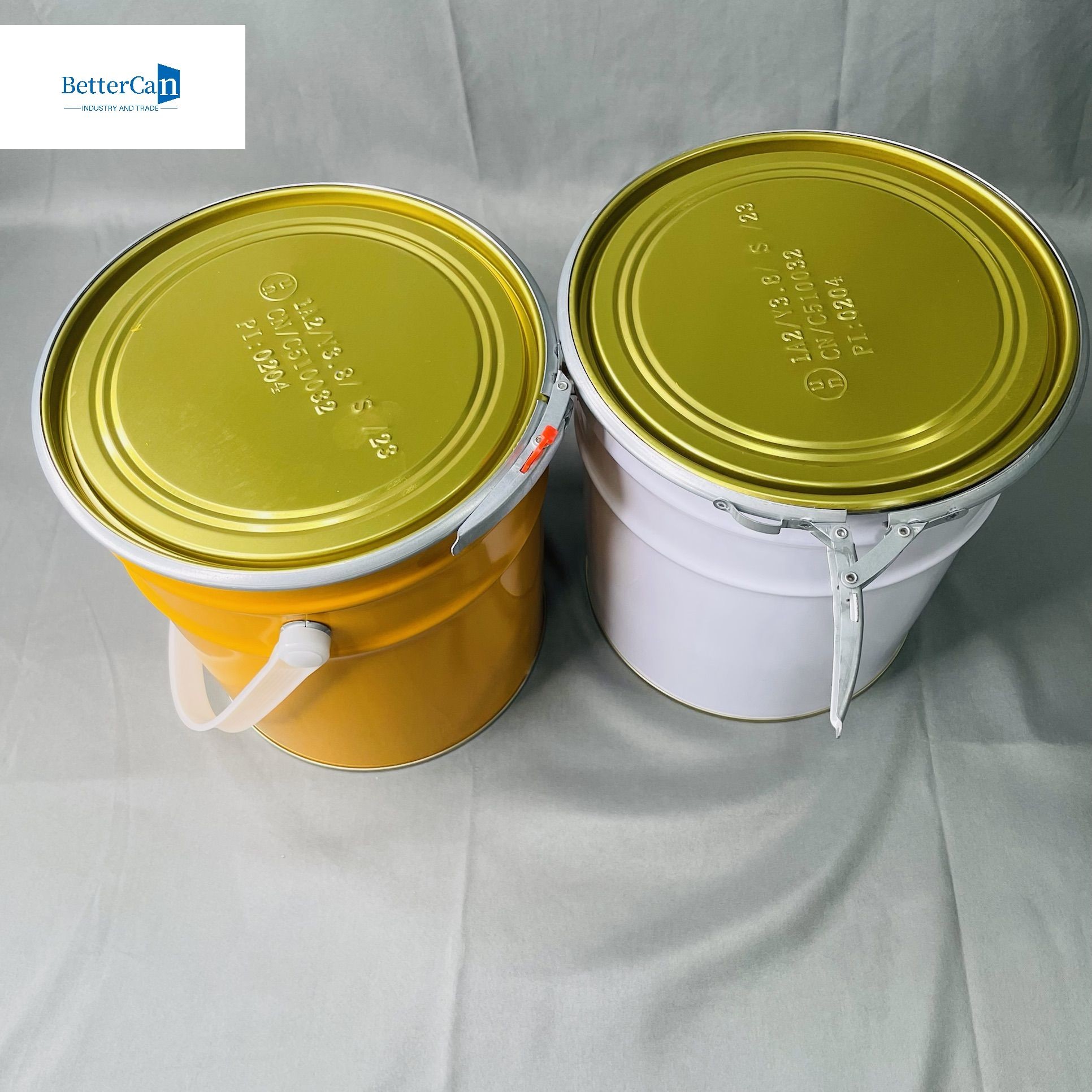 10 Liter Metal Pail Bucket With Lid 2.2 Gallon Liquid Packaging Empty Coated Can