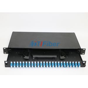 China Dustproof Rack Mount Fiber Optic Patch Panel With Cold Rolled Steel Material on sale