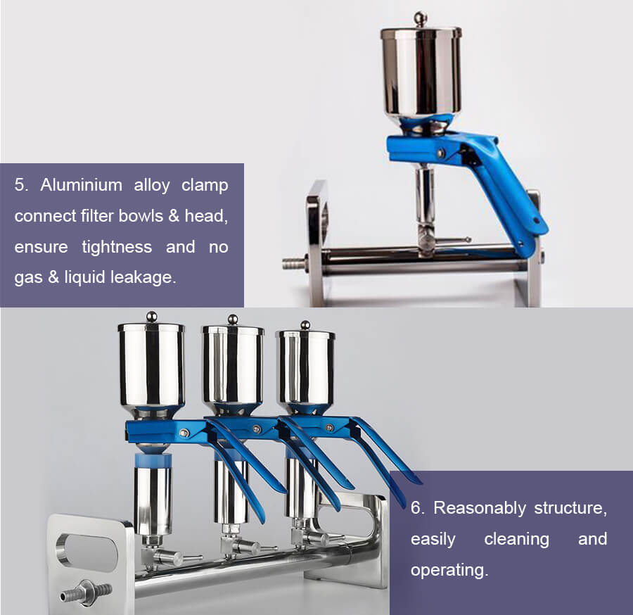 Multiple Vacuum Filtration System Cleaner With Branch Funnel Manifolds Vacuum Filtration For Lab