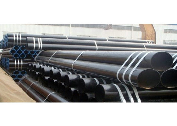 ASTM A53-2007 Black Lacquer Coating Carbon Steel Pipe OD 21.3 - 610 mm High Hardness