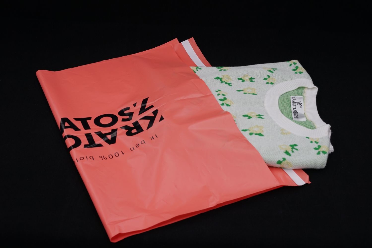 60 Microns 34x24.5cm PLA Bags , Custom Biodegradable Postage Bags