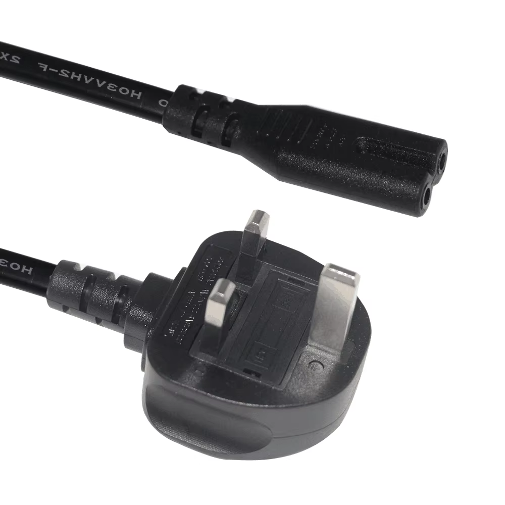 UK to C7 Power Cord with 13A Fuse 1.8m for PS4 PS5 TVs