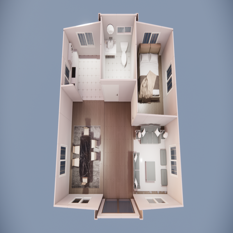 White or Customized Color Steel Prefabricated House Expandable Container Modular Home
