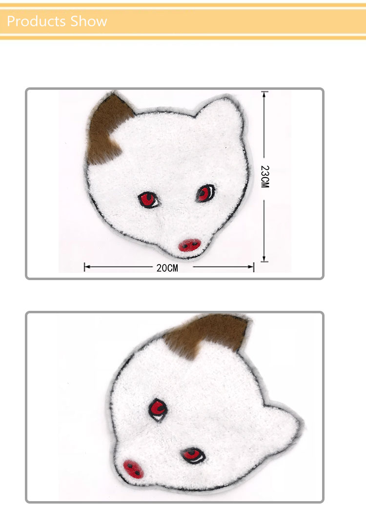 White Fox Sew Embroidery On Patches Applique Badge Clothes and Bag DIY Wholesale and Custom Various Animals Patches