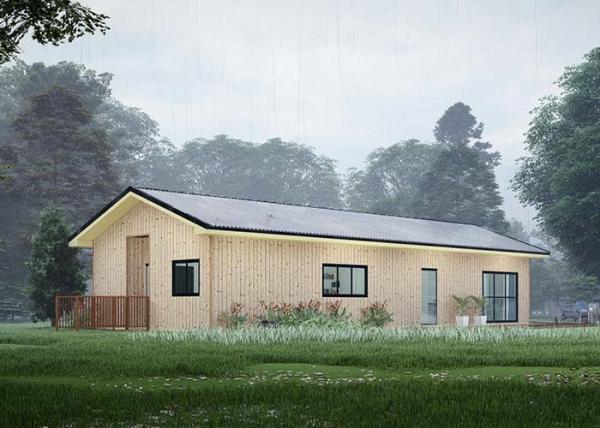 Light Steel Frame Prefab Bungalow Homes , Bungalow House With Big Window