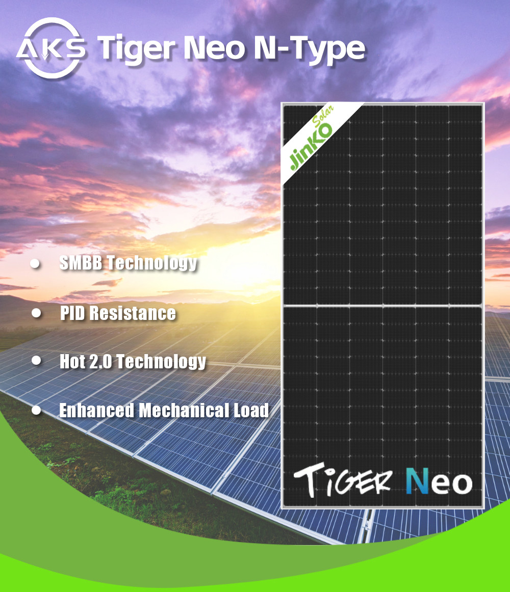 AKS Jinko Tiger N-type 60tr Solar Panel 360W 365W 370W 375W 380W Solar Panel Painel Solar Jinko Solar PV Module