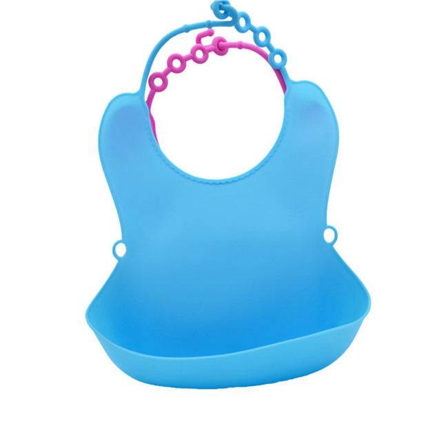 Anti - Bacterial Toddler Dribble Bibs , Multifunctional Soft Silicone Bib Easy To Clean