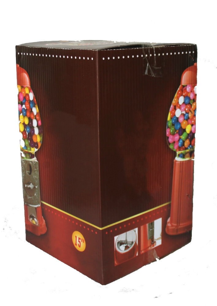 2kg Capacity Glass Bubble Gum Machine Aluminum Alloy