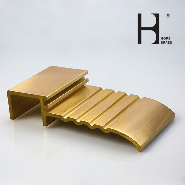 Antislip Brass Stair Nosing for Decking Brass Antislip Stair Strip brushing,polishing,chrome plating, antique Customized